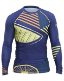 Front view of Citron Burst Trashee Rashguard made from Recycled Ocean Waste