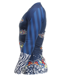 Side view of Plastique Trashee Rashguard made from Recycled Ocean Waste