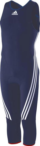Blue adidas harness for sailing, surfing, rufting with white adidas logo and lining on the legs
