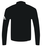 Back of Black adidas harbour microfleece with red fleece for sailing and white adidas logo