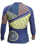 Back of the Citron Burst Trashee Rashguard made from Recycled Ocean Waste