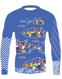 Front view of Youth Plastique Trashee Rashguard made from Ocean Waste